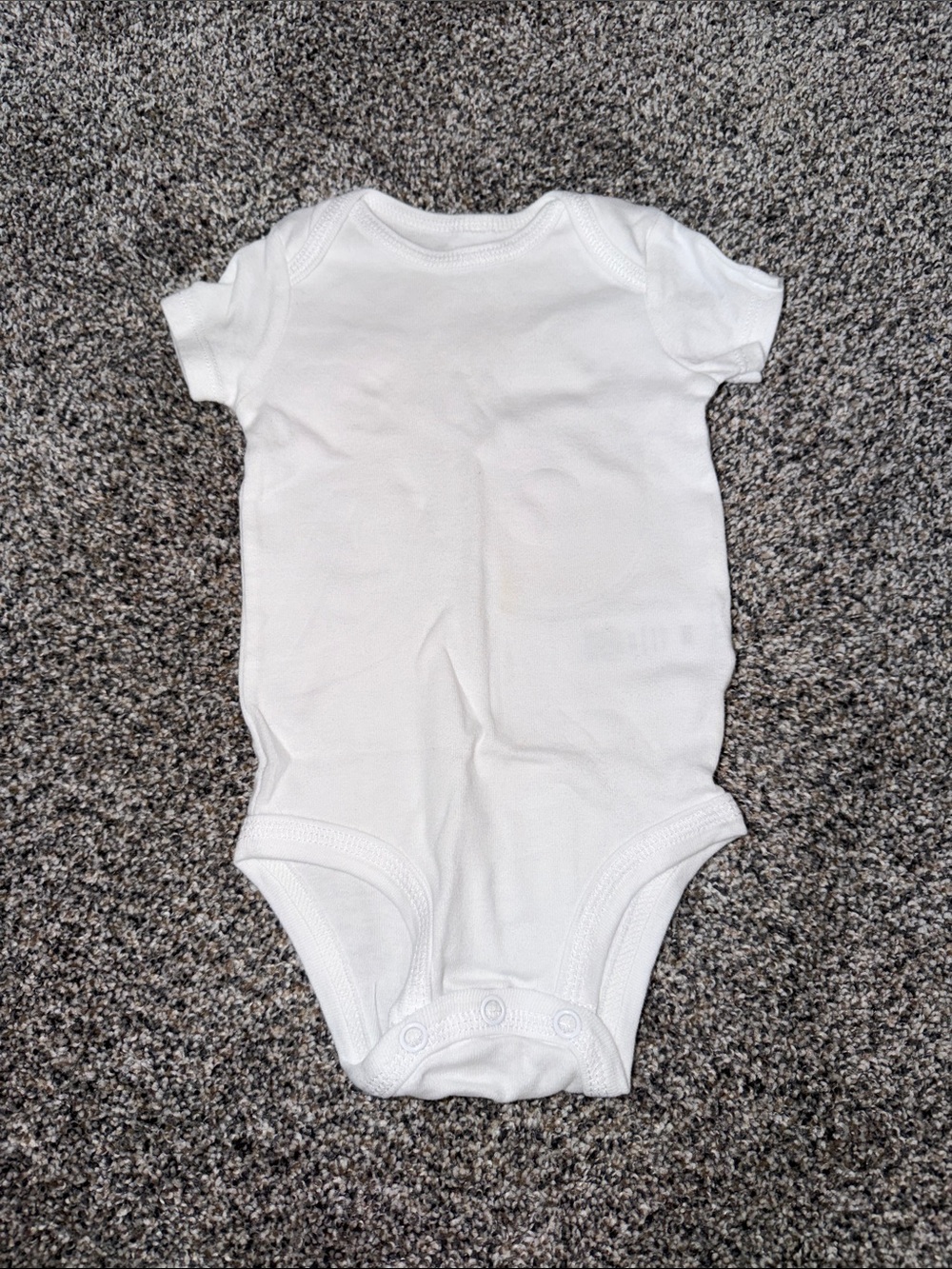Baby White Short-Sleeve One-Piece Bodysuit